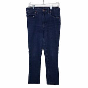 Levis Blue Straight Leg Crop Jeans
